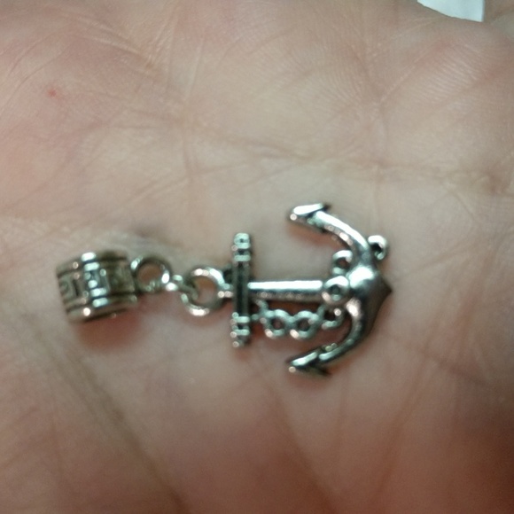 2pc Stainless Anchor Cross Earring Single Ear Silver-tone Hinged Hoop - Picture 12 of 14